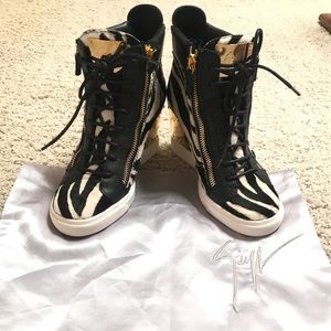 AUTHENTIC GIUSEPPE ZANOTTI ZEBRA WEDGES